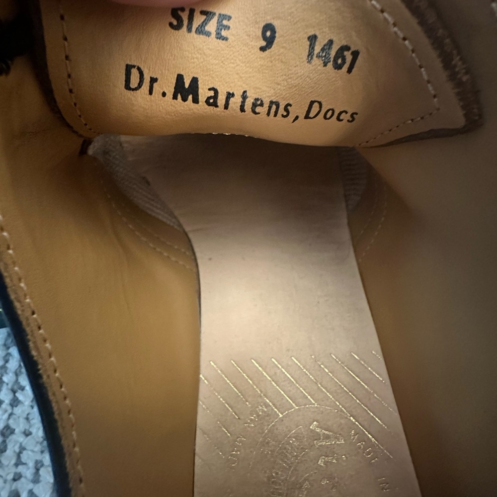 Dr. Martens Black Oxfords with Yellow Stitching